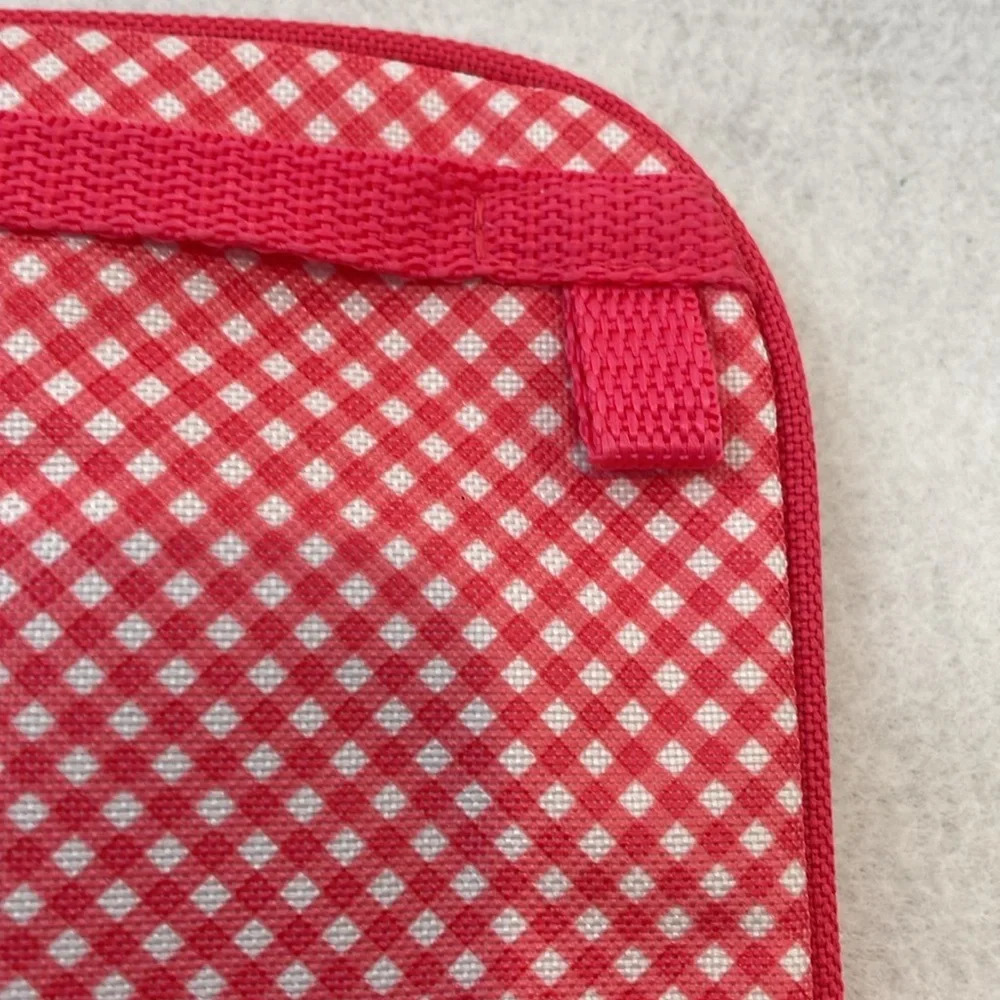 Thirty-One Pocket A Tote Zipper Utility Pouch Insert Coral Gingham Pool … - Picture 13 of 13